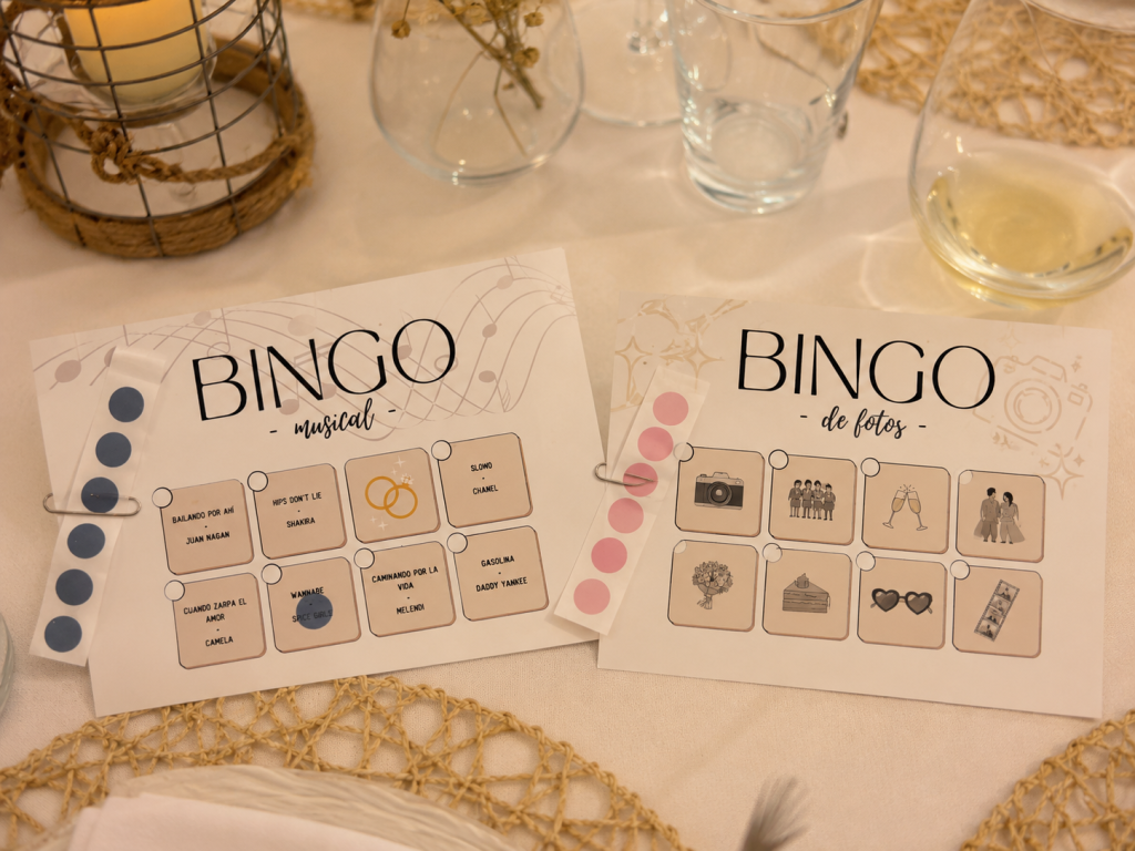 Dinámicas divertidas para tu boda - Bingo