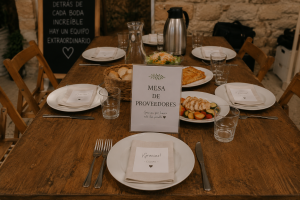 Menú proveedores de boda
